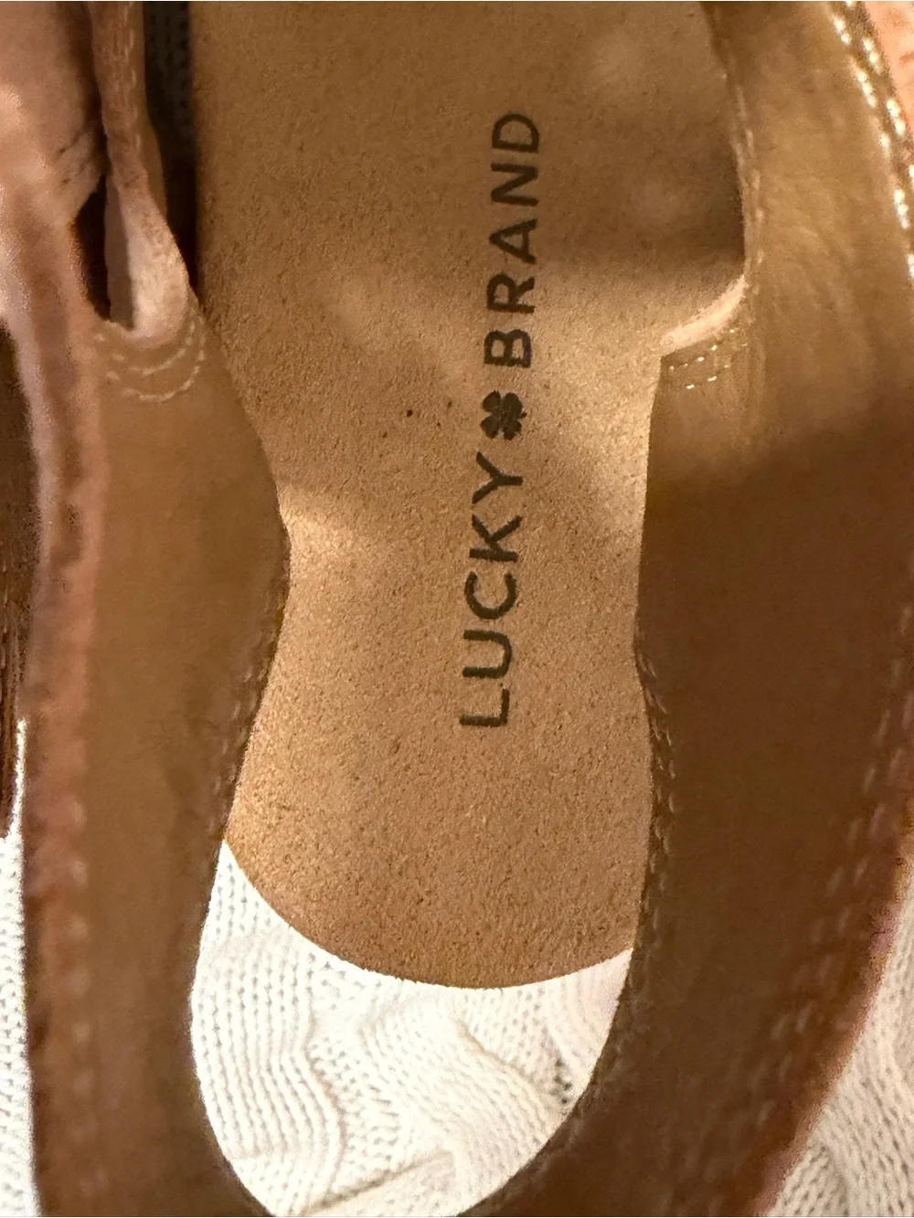Women's Lucky Brand Yejida Espadrille Wedge 8.5 Maple Sugar